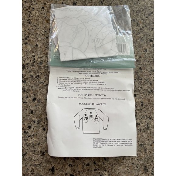 Vintage A Stan Rising Productions Innovations Holiday Snowman Pre-cut Iron-On - Picture 6 of 8